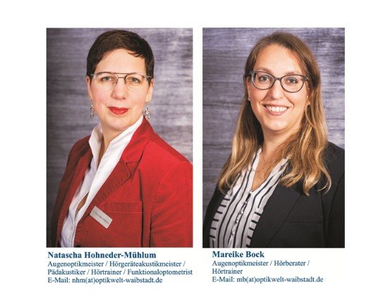 Zwei Mitarbeiterinnen der Optikwelt Waibstadt